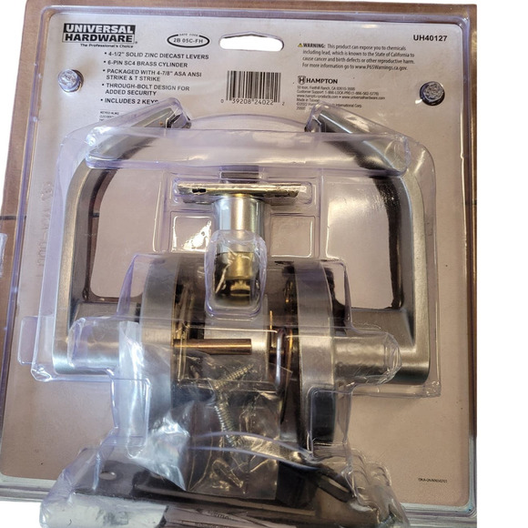 Commercial Keyed Curved Lever Cylindrical UL 3Hr Fire ANSI Grd 2, Satin Chrome - Picture 10 of 12